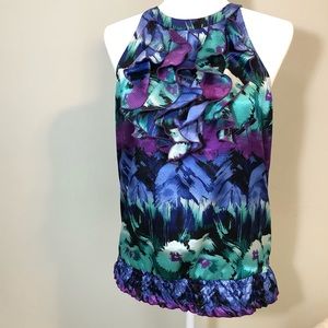 The Limited ruffle high neck tank top blouse | Med